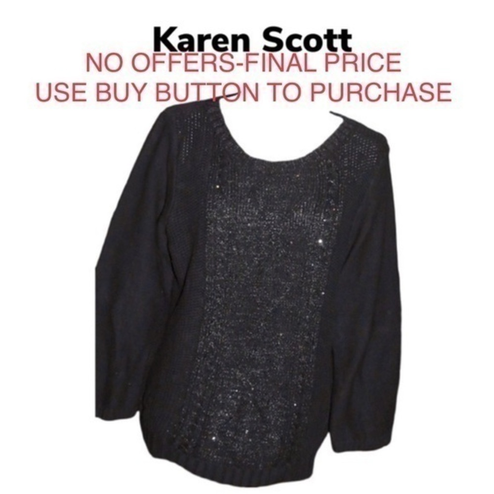 Karen Scott Sequins Sweater